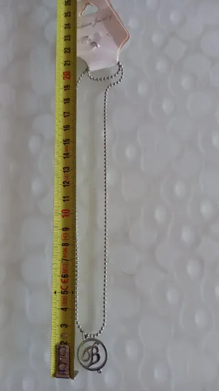 Collana donna ciondolo lettera B bigiotteria nuova