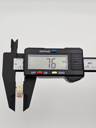 Pendientes de Oro 18K, Piedras Blancas, 2gr, 1cm