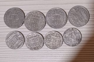 Serie 8 monedas 5 y 10 Céntimos Jinete 1940 - 1953
