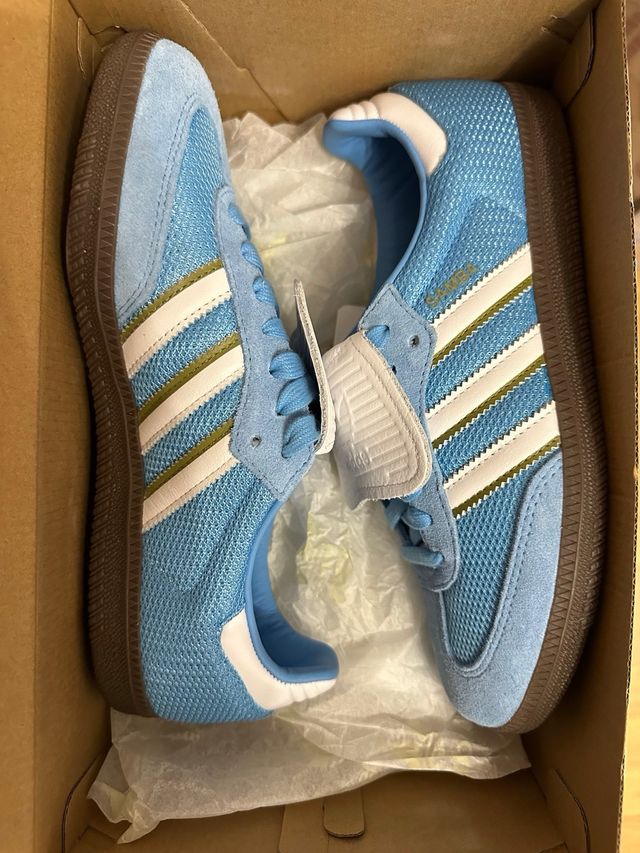 Zapatillas Adidas Samba Azul y Blanco