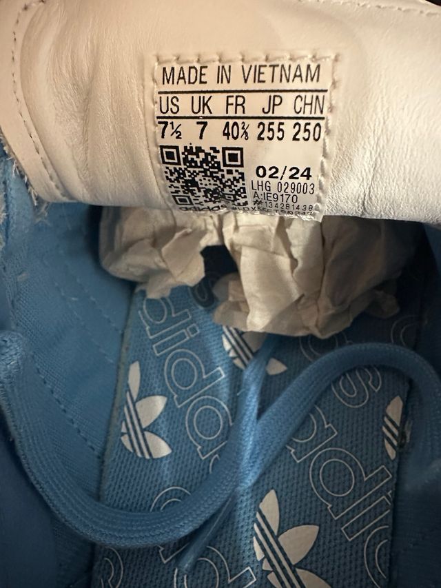 Zapatillas Adidas Samba Azul y Blanco