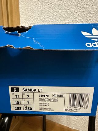 Zapatillas Adidas Samba Azul y Blanco