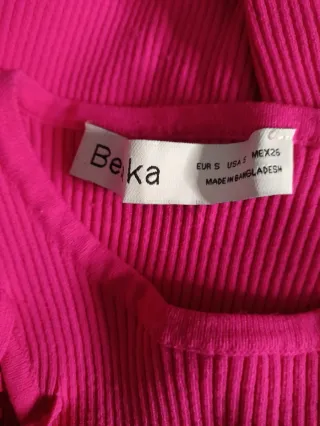 Bershka Top Fucsia con Lazos