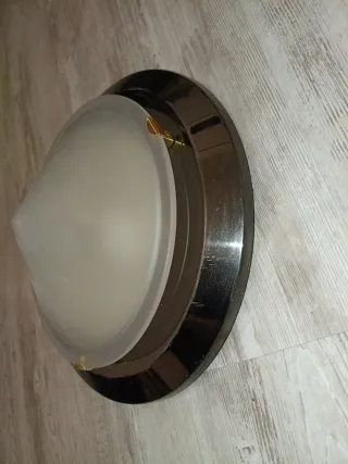 Plafón lámpara techo cristal y metal