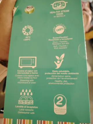 Vaporera Redonda Silicona Berela 17cm 1000ml