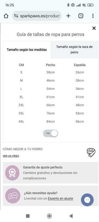 Abrigo para perro Spark Paws nuevo