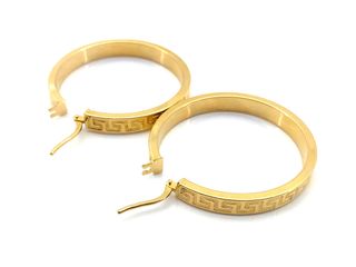 E1799346-23 Argollas Oro 18k Diseño Griego