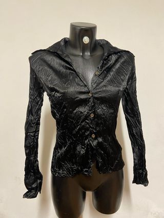 Camicia nera vintage urban coquette glam y2k