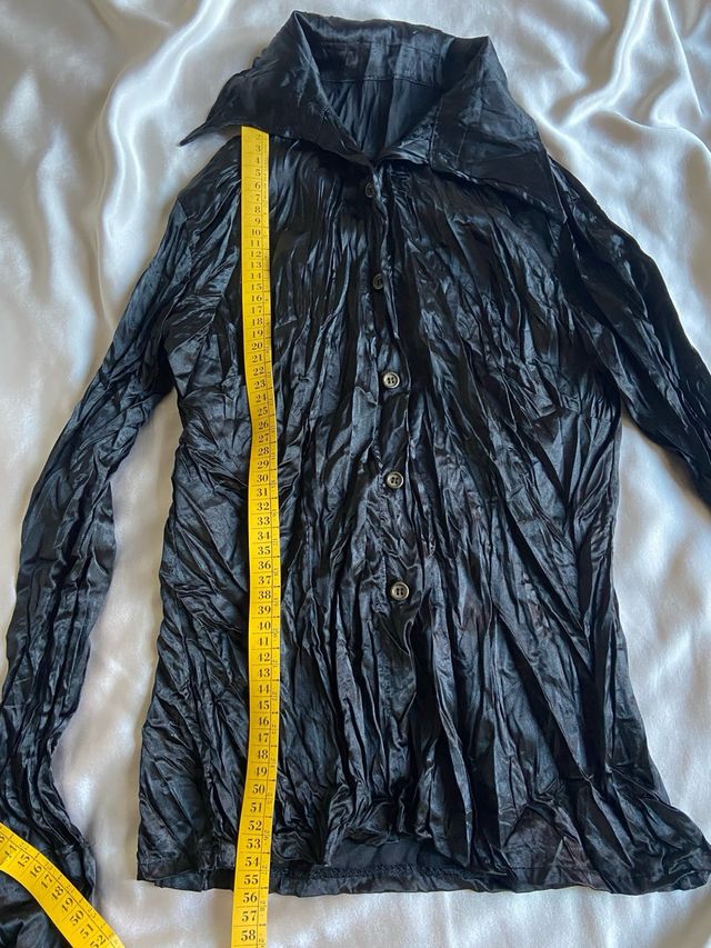 Camicia nera vintage urban coquette glam y2k