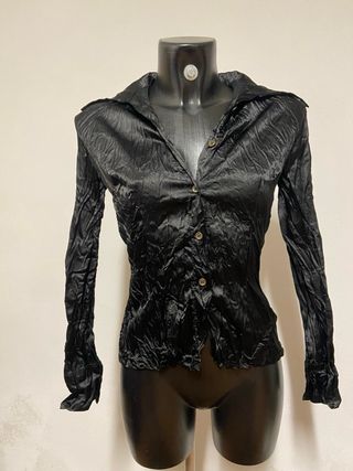 Camicia nera vintage urban coquette glam y2k