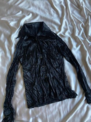 Camicia nera vintage urban coquette glam y2k