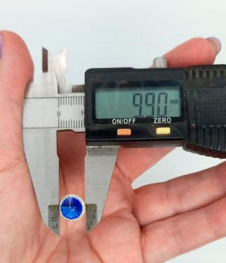 Pendientes de plata con centro azul