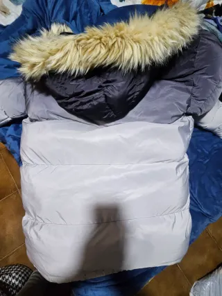 Abrigo SikSilk Plumas Negro/Gris Talla S