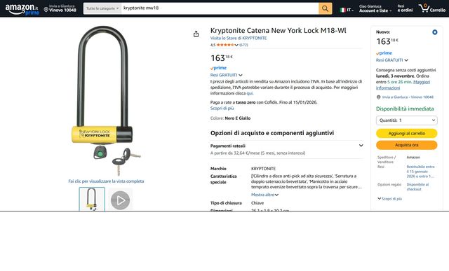 Lucchetto Kryptonite New York M18-WL