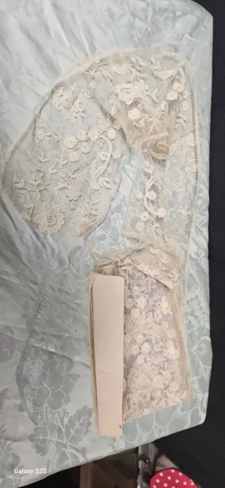 Tira encaje aguja siglo XIX