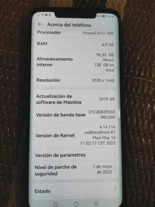Huawei Mate 20 Pro 128 GB/6 GB di RAM Blu