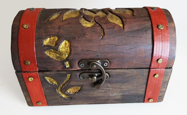 Caja Cofre Madera Decorada