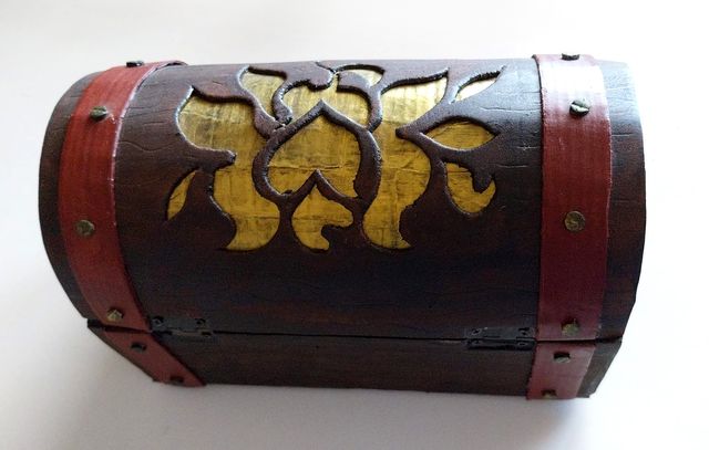 Caja Cofre Madera Decorada