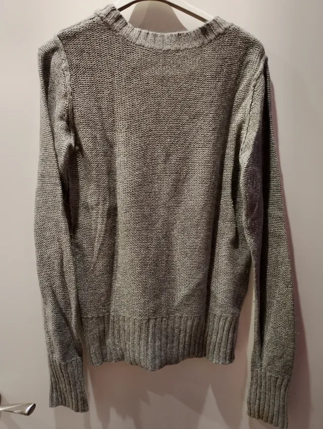 Jersey DKNYC trenzado gris talla M