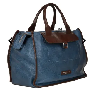 Borsa The Bridge blu e marrone