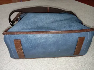 Borsa The Bridge blu e marrone