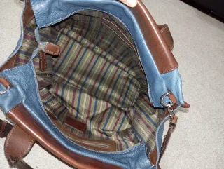 Borsa The Bridge blu e marrone