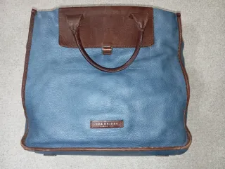 Borsa The Bridge blu e marrone