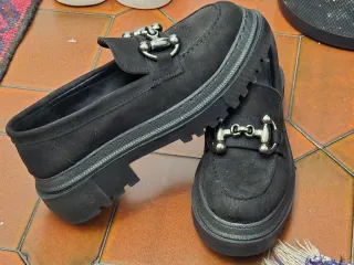 Mocassini neri donna misura 38 , platform