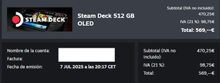 Steam Deck OLED 512GB Nero