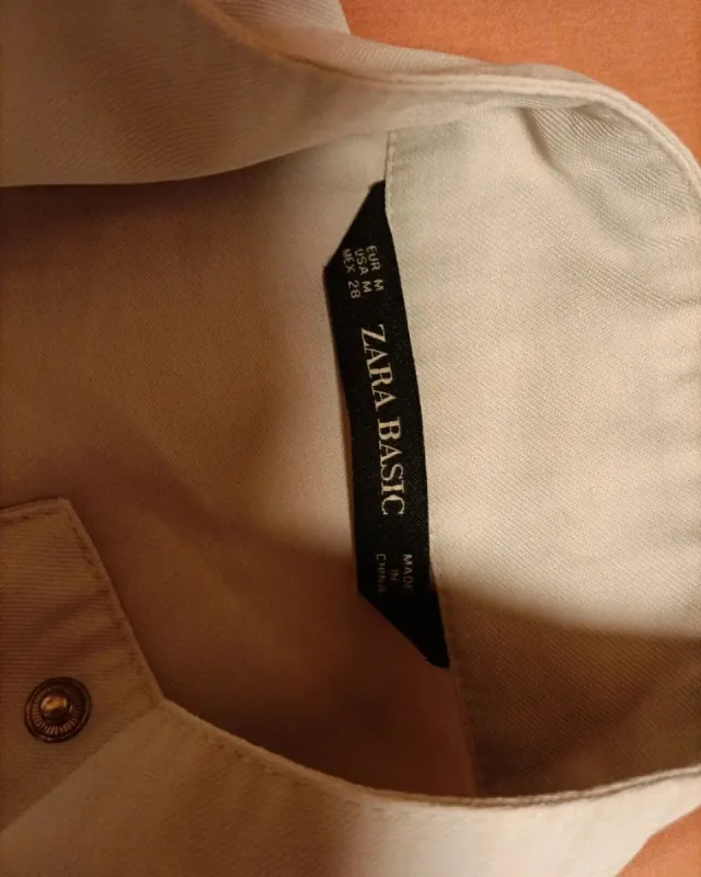 Camisa Zara Beige Talla M