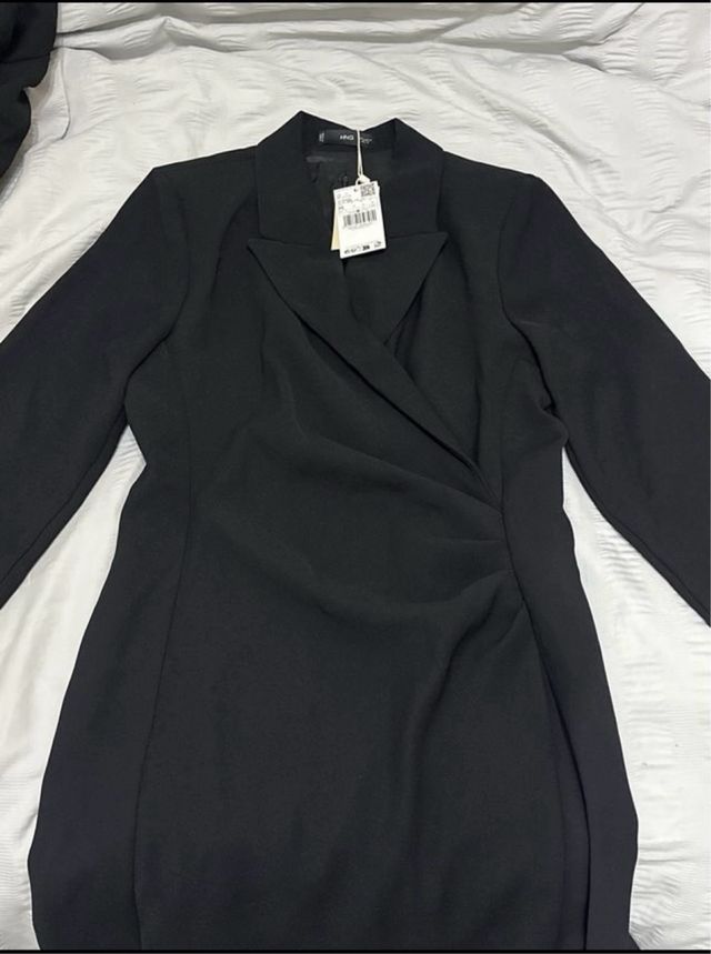 Vestido Negro Mango Talla M