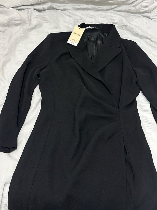 Vestido Negro Mango Talla M