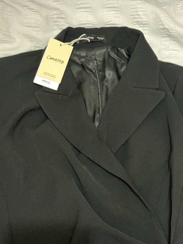 Vestido Negro Mango Talla M