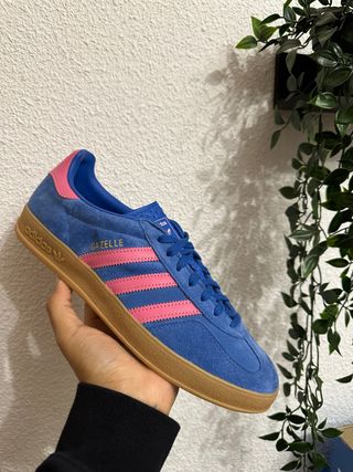 Zapatillas Adidas Gazelle Azul y Rosa