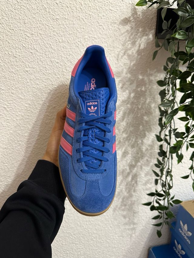 Zapatillas Adidas Gazelle Azul y Rosa