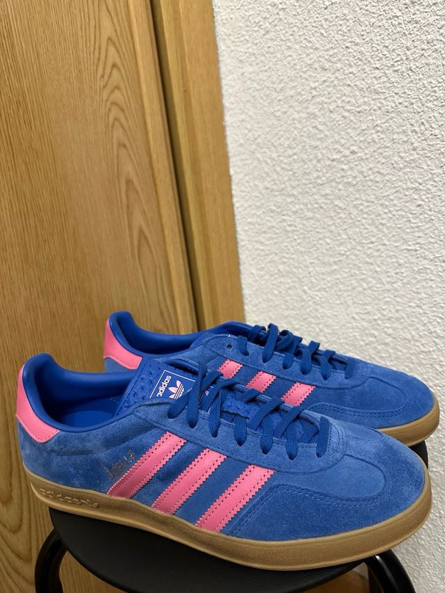 Zapatillas Adidas Gazelle Azul y Rosa