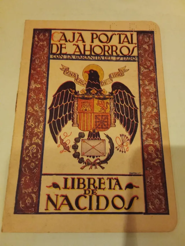 Libreta Nacidos Caja Postal Ahorros 1942