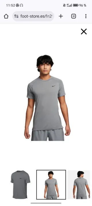 Camiseta Nike Gris Hombre Talla xl y xxl