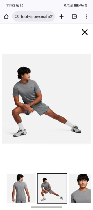 Camiseta Nike Gris Hombre Talla xl y xxl