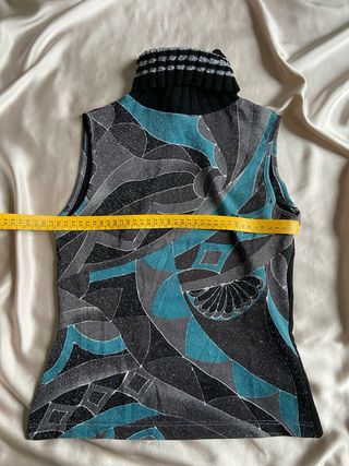 Top collo alto smanicato glam y2k urban fairycore