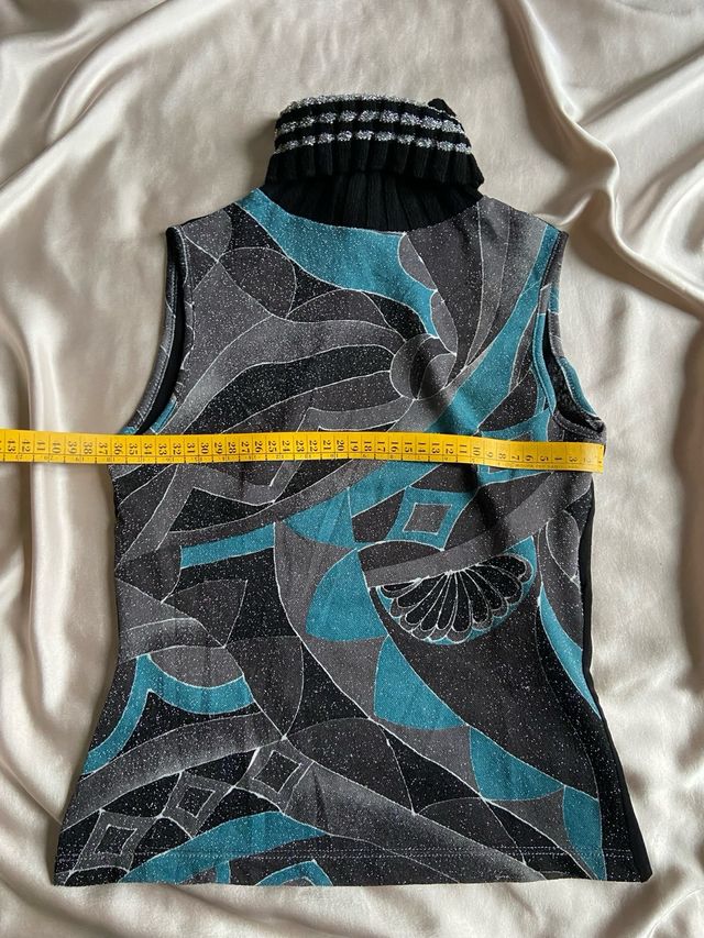 Top collo alto smanicato glam y2k urban fairycore