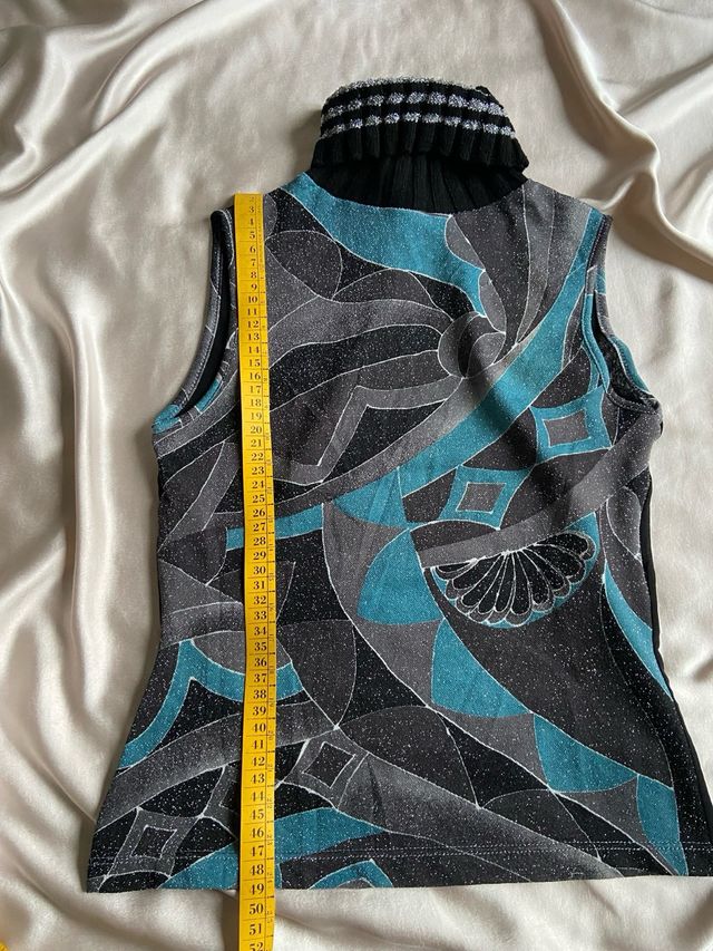 Top collo alto smanicato glam y2k urban fairycore