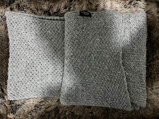 Bufanda Maxi Zara Gris Tejida