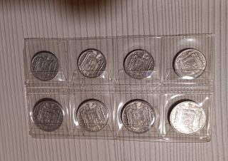 Serie 8 monedas España 5 y 10 céntimos jinete