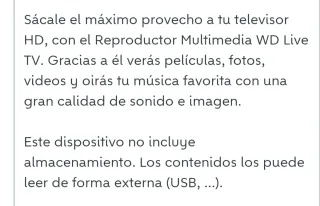 Reproductor WD HD Media Player