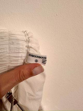 Minifalda blanca volantes Talla S