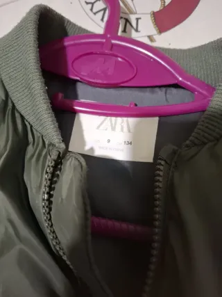 Chaqueta invierno niña Zara verde