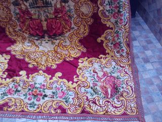 colcha alfombra de terciopelo, religiosa, también