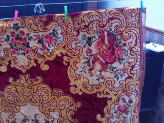 colcha alfombra de terciopelo, religiosa, también