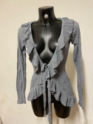 Bolero grigio coquette y2k vintage lolita